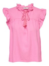 In-Mood Caro Frill Top Pink